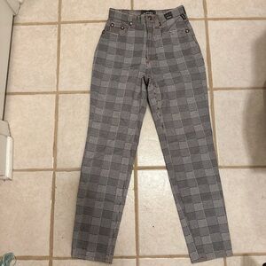 Vintage Versace Plaid High-Waisted Jean